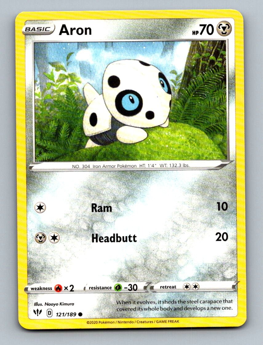 Aron - 121/189 - Darkness Ablaze (SWSH03) - Pokemon NM/M