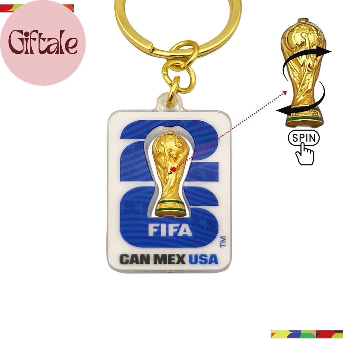Official FIFA World Cup 2026 Edition - 1.9 Inch 3D Trophy FIFA USA