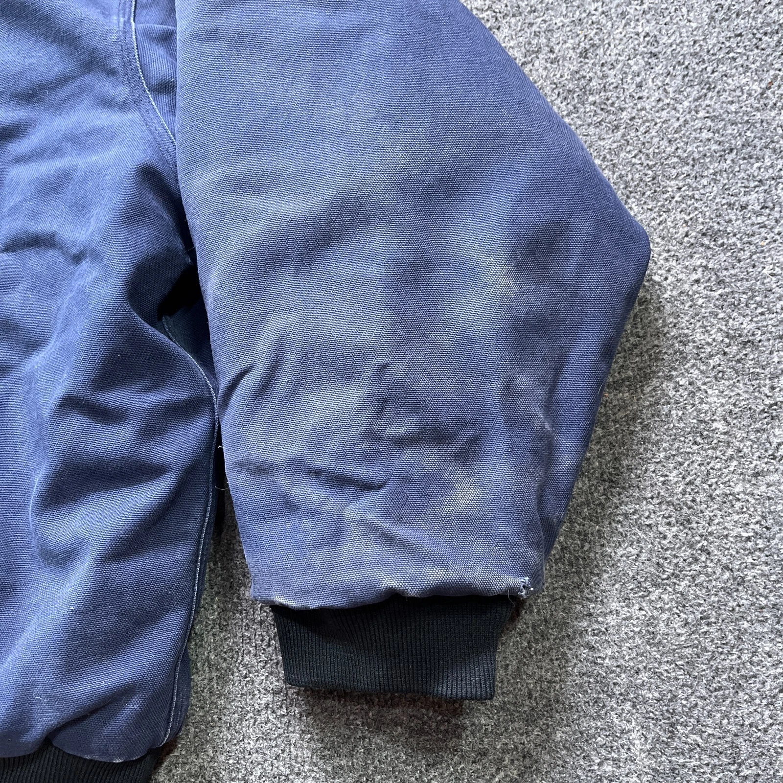 Vintage Boeing Jacket Mens 2XL Blue Duck Canvas Quilt Lined Distressed Y2K - product detail image 8