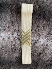 Vintage Off-White Fashion Belt Tan Gold-tone Buckle Elastic Stretch Belt