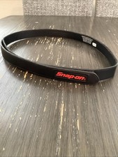 Mechanic No scratch Black Leather SNAP ON Red Logo USA Belt WAIST SIZES 38-40