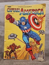 Vintage 1966 Whitman Marvel Comics Captain America Coloring Book
