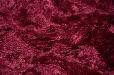 Velvet Panne Crushed Backdrop Velour Stretch Fabric 60" Wide Burgundy