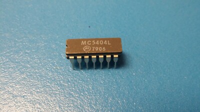 (4pcs) MC5404L Inverter, MC54 Series, 6-Func, 1-Input, TTL, CDIP14