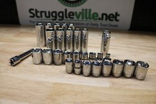 29pc Craftsman 38 Socket Set Deep Standard Metric Sae Spark Plug Socket