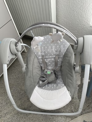 Ingenuity Schaukel Cuddle Lamb Babywiege Schaukel Wippe Melodie Elektrisch Grau 
