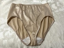 NWOT Vtg VANITY FAIR 40-841 Second Skin Satin 3XL Nude Brief Panties 48