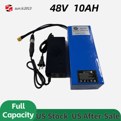 48V 10Ah 1000W Lithium Li-ion Batteries BMS EBike Electric Bicycle li-ion Motor