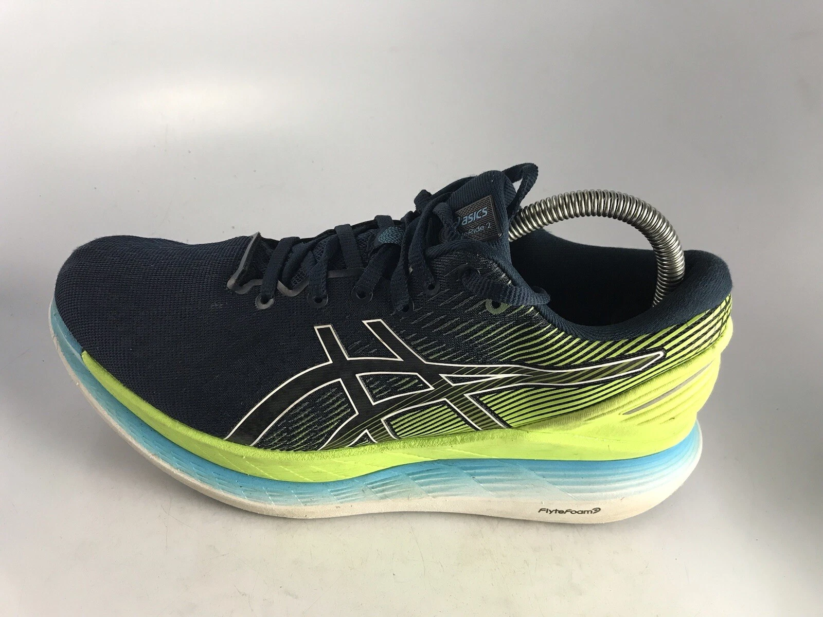 Scarpe Asics Glideride 2 da uomo US 7 corsa atletica francese blu verde