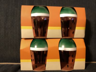 2 Sets of 2 C & C Stemless Acrylic Wine Glasses Drinkware Watermelon 4 In Total