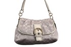 Authentic COACH Signature Shoulder Hand Bag Canvas Leather F18905 Silver 6763M