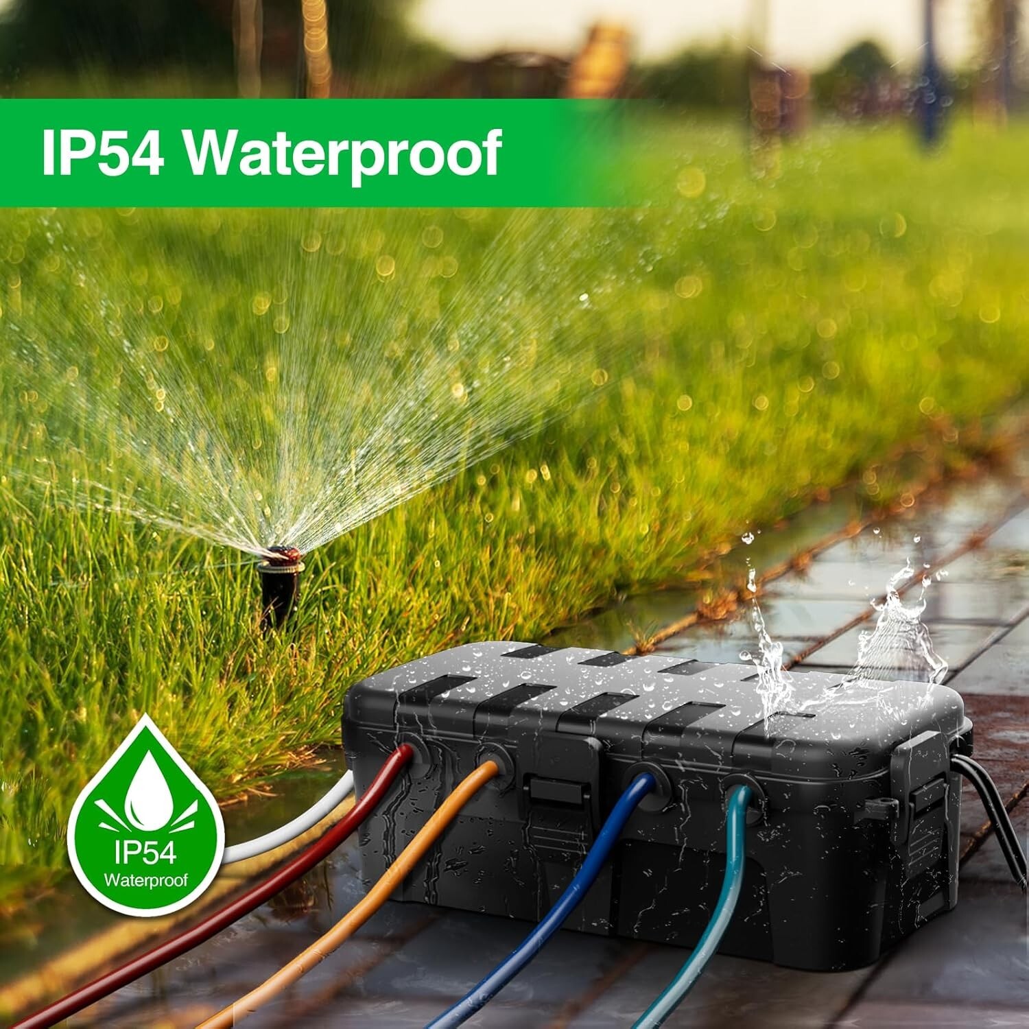 🔌 Flemoon Outdoor Electrical Box – IP54 Waterproof Cord Protector (11.5x5.2x4”)