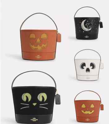   NWT Coach Trick Or Treat Bucket With Halloween Pumpkin/Ghost/Graphic/cat 2024