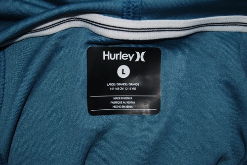 NWT Hurley Boy's Blue Heather LS Belmont Logo Moisture Wicking Hoodie sz L - Picture 11 of 13