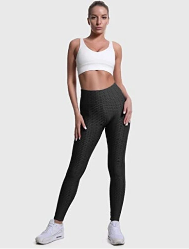 Wholesale Scrunch Booty Yoga Pants High Waisted Textured Butt Lift Leggings - Image 3 of 4