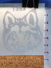 Wolf - White  - Vinyl Decal - Y7-1.84