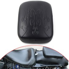 Black Rear Pillion Pad Fender Seat 8 Suction Cup for Harley Bobber Sportster
