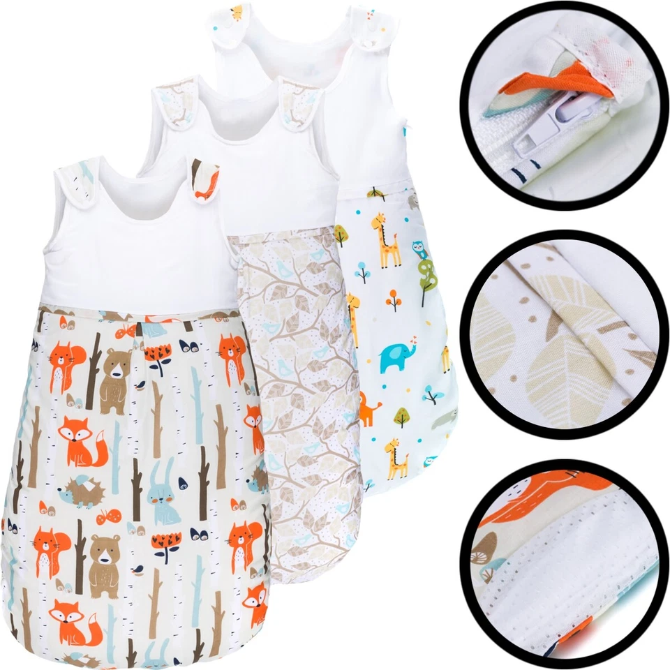 FILLIKID Baby Kind Winterschlafsack Sack Fußsack Schlafsack Schlafanzug (100% BAUMWOLLE)