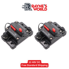 2 PACK 30 Amp Waterproof Circuit Breaker Auto/Marine/Solar 12-48VDC Manual Reset