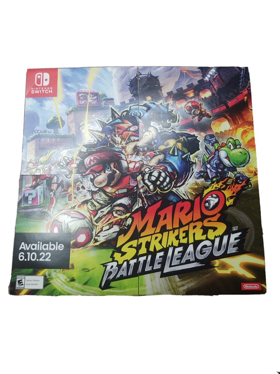 Nintendo Switch Mario strikers battle league 4 panel poster
