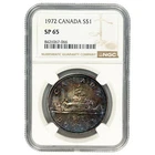 1972 Canadian Silver Dollar $1 NGC SP 65