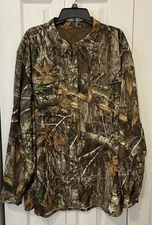 Realtree Shirt Men’s 3XL Scent Factor Camouflage Vented Outdoors Button Down