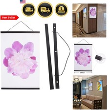 Magnetic Poster Hanger Frame 24 Inch Wood Wall Mount Art Print Display