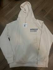 Hidden NY Cream Hoodie Blue Patchwork Logo Past Present Future Manhattan NYC