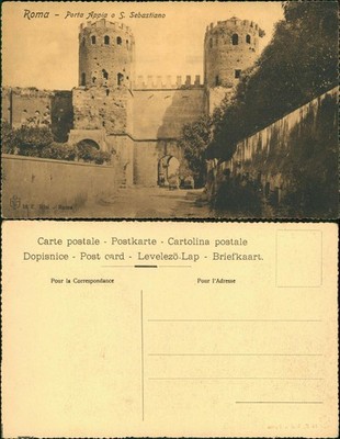 Cartolina Rom Roma Porta Appia o S. Sebastiano 1917