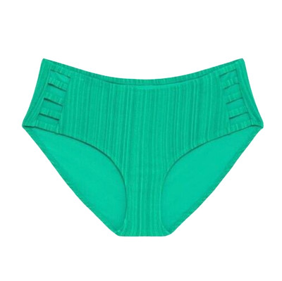 TIME TRU 3X 24W-26W Plus Green Gem Ribbed Mid Rise Hipster Bikini BOTTOM NWT