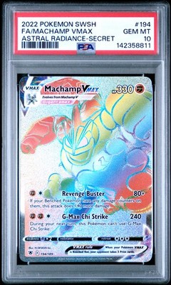 machamp vmax pokemon card value PSA 10 Rainbow Rare #194 2022 Astral Radiance 142358811 Pokémon Hit Points330 HP Form Machamp VMAX 073/189 Swsh10: Astral