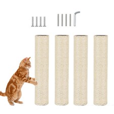 4 Pcs Cat Scratching Post for Indoor 15.7 x 3.1 Inches Cats Tree Parts Natura...