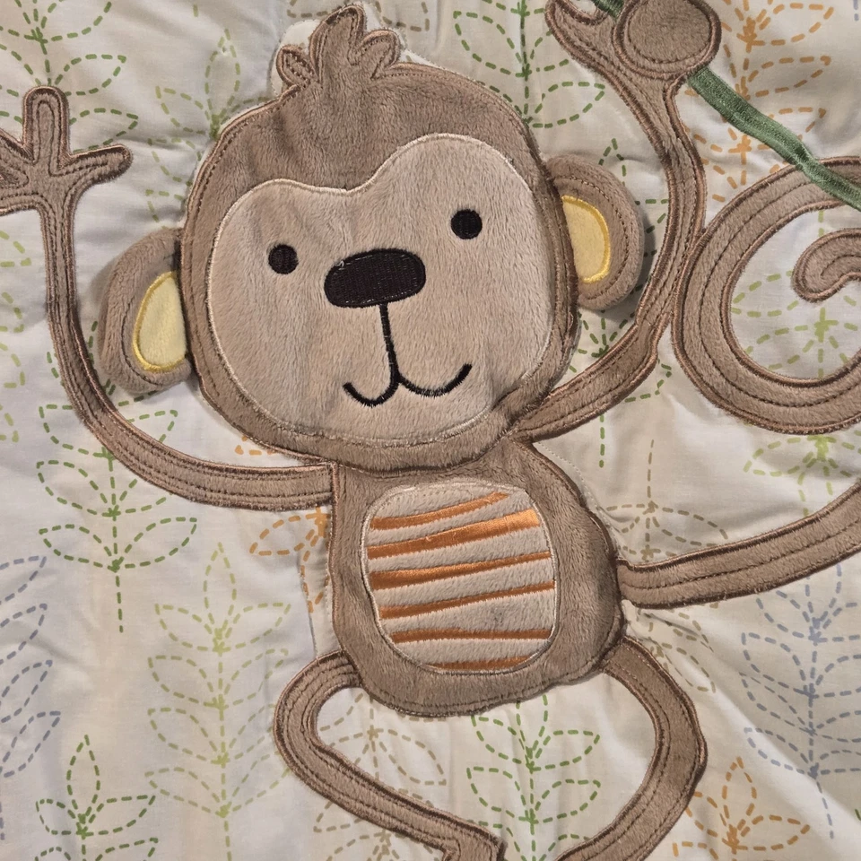 Nojo Jungle Safari Animal Crib Boy Blanket Comforter Wall Hanging Reversible  - Image 4 of 4