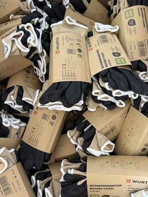 WÜRTH Mechanikerhandschuh ECOLINE - Arbeitshandschuhe Handschuhe - Gr 9  6 Paar 