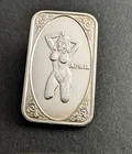Vintage Rare Crown Mint Beauties April 999 Fine 1 oz Silver Art Bar