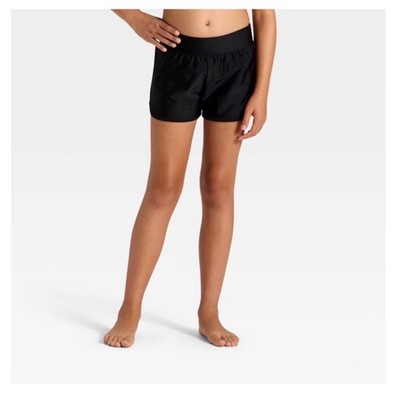 Cat & Jack Girl's Size M 8 Plus Solid Swim Cover Up Bottom Black
