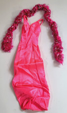Vintage Barbie 1977 Superstar Hot pink Evening Gown and Tinsel Boa Mattel