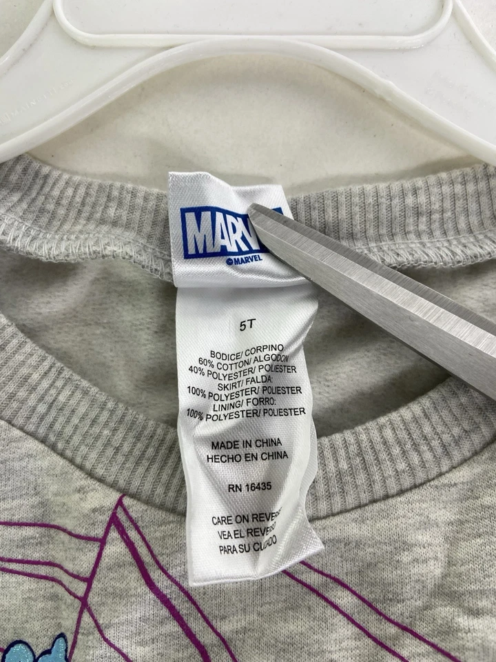 Marvel Spidey Friends Ghost Spider Gwen Long Sleeve Tulle Tutu Dress Girls 5T - Image 4 of 4