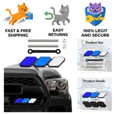 Universal Fit Tri-color Grille Insert Badge - Stylish Waterproof Auto Accessory Universal Fit Tri-color Grille Insert Badge - Stylish Waterproof Auto Accessory