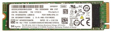 SK Hynix Lenovo 256GB NVMe SSD PC611 80mm PCIe Gen3 x 4 HFS256GD9TNI-L2B0B #5