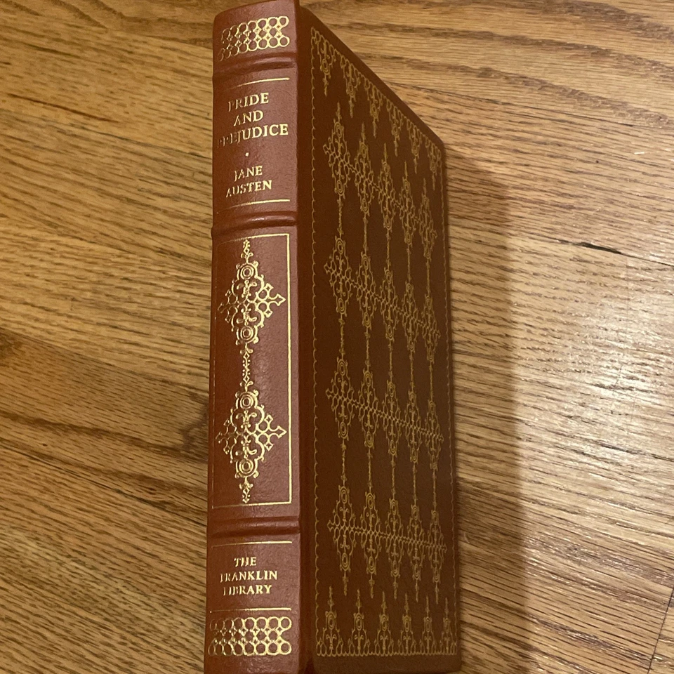 Franklin Library Pride & Prejudice Book Jane Austen Leather Gold - Image 2 of 4