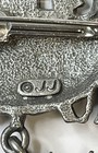 Vintage J.J Silver Tone Noah's Ark Charm Brooch 25.9g — photo 3