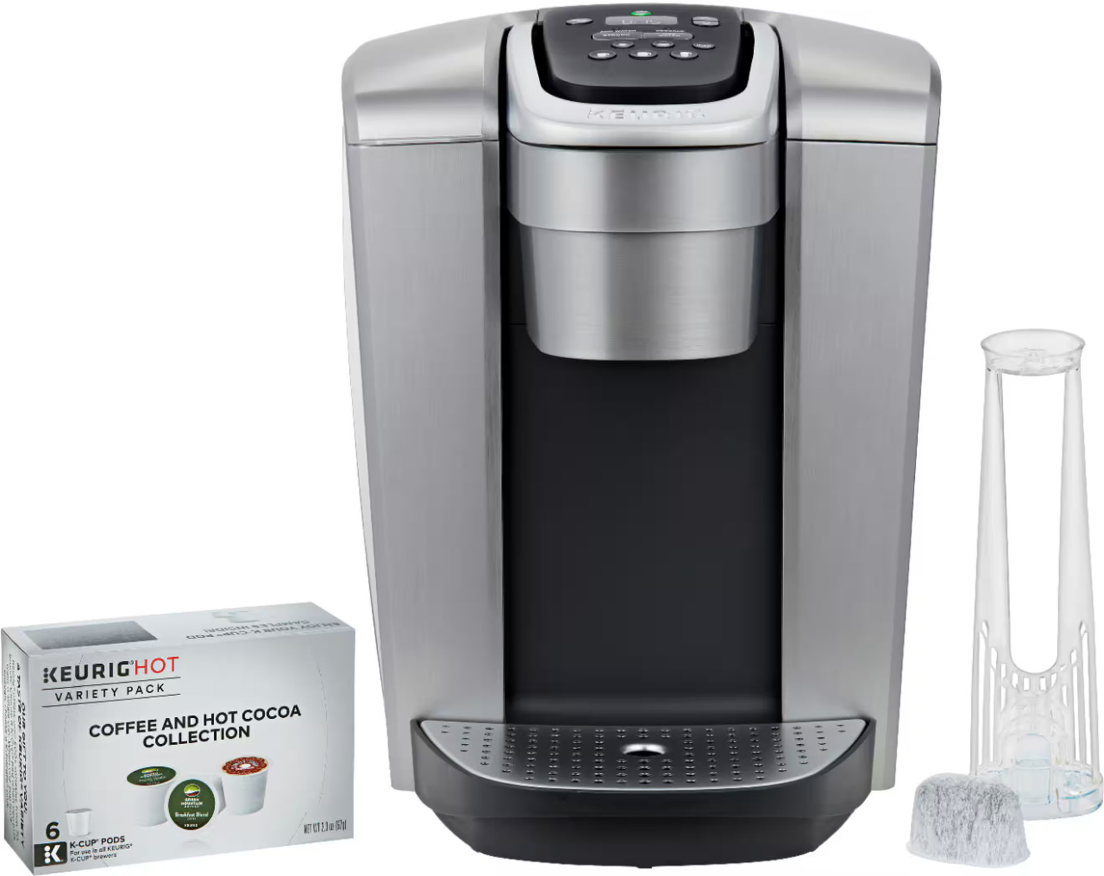 Keurig - K-Elite Single Serve K-Cup Pod Coffee Maker - Brushed Silver