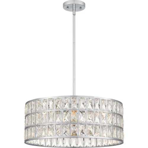 Polished Chrome Four Light Pendant from the Gibson Collection - Picture 1 of 6
