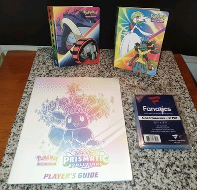 Pokémon Scarlet/Violet Prismatic Evolution Players Guide, 2 Portfolios & Sleeves