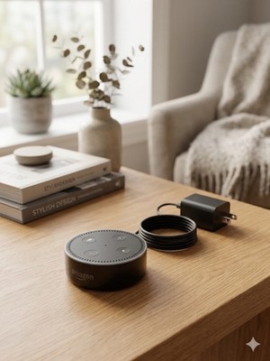 Amazon Echo Dot RS03QR 2nd Gen with Alexa, Black w/ Adapter
