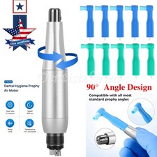 Dental Hygiene Prophy Handpiece Air Motor 4H+Straight NoseCone 100* Prophy Angle