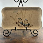 VTG Red Wing Pottery “Bob White Quail” Pattern 9"x 5" Cheese/Relish/App Platter