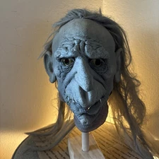 1997 The Paper Magic Group Halloween Rubber Mask Old Man Long Hair Vintage