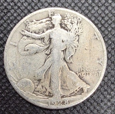 1928-S Walking Liberty Silver Half Dollar 50c Walker - Exact Coin Imaged 